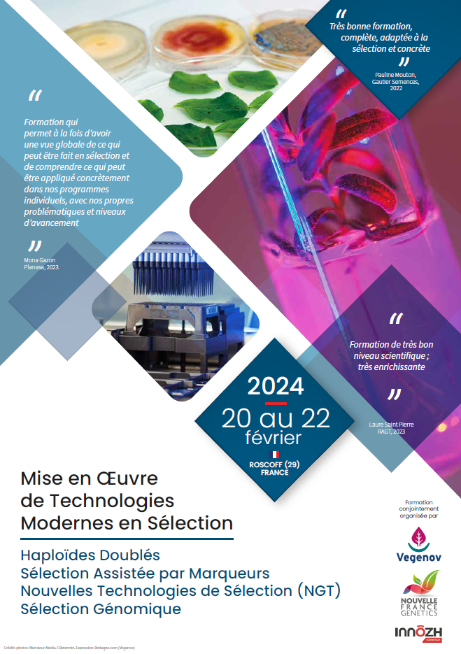 Formation Mise en oeuvre de technologies moderne en sélection 2024